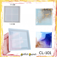 Square silicone mold with slanted edges size 11 x 11 cm