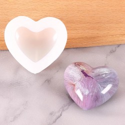 3D Heart Shapes Mirror Silicone Mold for Epoxy Uv Resin 