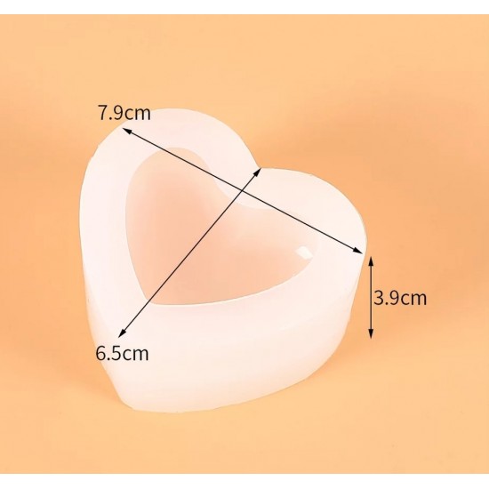 قالب سيليكون شكل قلب 7.9×6.50×3.9