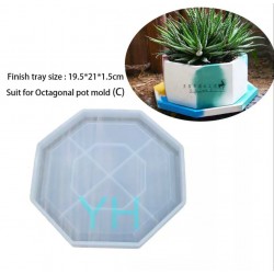 Octagonal silicone mold 19.50×21×1.50 cm Octagonal silicone mold 19.50×21×1.50 cm