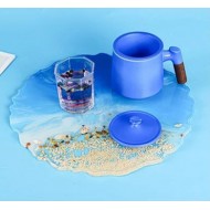 Round zigzag silicone mold large size 32.8 cm