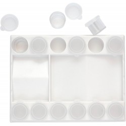 بلتة 12 انبوب شفاف بغطاء لخلط وحفظ الألوان