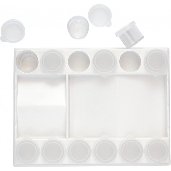 بلتة 12 انبوب شفاف بغطاء لخلط وحفظ الألوان