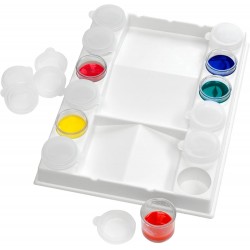 بلتة 12 انبوب شفاف بغطاء لخلط وحفظ الألوان