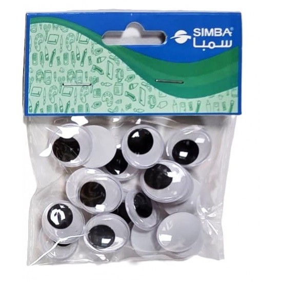 Large plastic moving eyes on a card