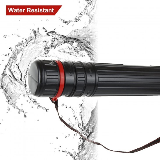 أنبوب لحفظ الوسائل والرسومات والخرائط والوثائق بلاستيكي، مقاوم للماء قابل للتعديل قطر8 سم * ارتفاع 108 سم (أسود)