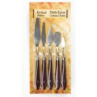 Set of 5 mixing knives in 5 different sizes