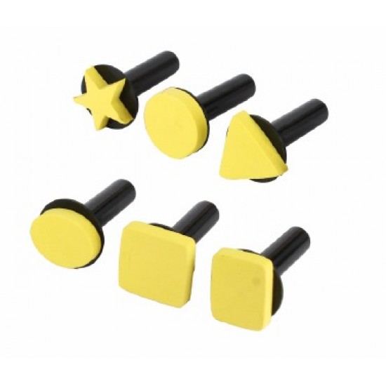 Set of 6 geometric print EVA rubber plastic handles