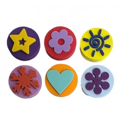 Set of 6 double-sided EVA rubber prints without handles