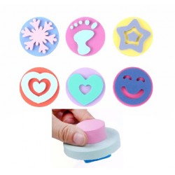 Set of 6 decorative EVA rubber prints with rubber handles