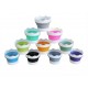 Foldable silicone brush washing cup, 8*9.5 cm