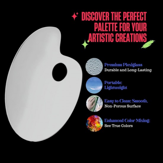 بلته اكريليك 40*30 سماكة 2.6 ملي ملساء وسط سادة