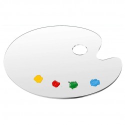 بلته اكريليك 40*30 سماكة 2.6 ملي ملساء وسط سادة