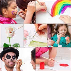 بلته خشب 30*24 بيضاوي + ١٢ فرشاه احجام مختلة