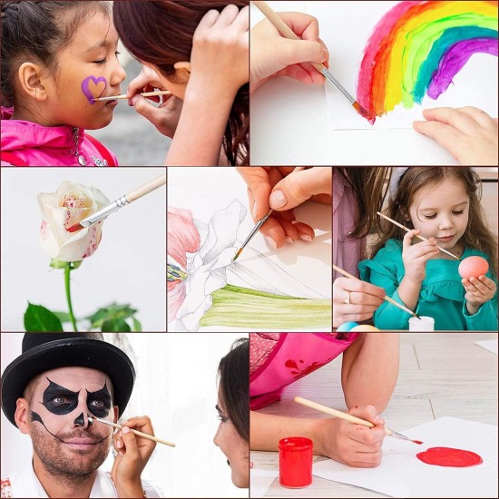 بلته خشب 30*24 بيضاوي + ١٢ فرشاه احجام مختلة