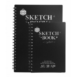 Art Sketchbook, wire binding, 120 gsm, 50 sheets, Smiley