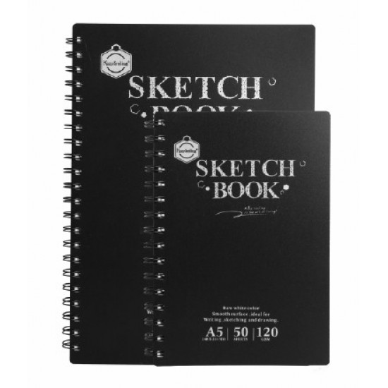 Art Sketchbook, wire binding, 120 gsm, 50 sheets, Smiley