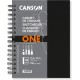 Canson A5-14*21,6cm, One Art Book, Drawing Notebook, Fine Grain, 100gsm, Spiral Notebook, Hardcover, White, 160 pages