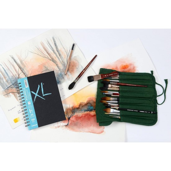 دفتر رسم 18.4*21 -A5 نوت بوك سميك تركواز مائي كولد برس XL سلك جانبي 300 غم غم 68 صفحة 