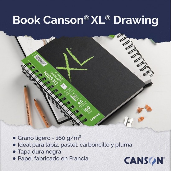 Canson A4 - 29.7*21 XL-Art Book Drawing Notebook Artist Spiral Portrait 300gsm : 120 pages Canson A4 - 29.7*21 XL-Art Book Drawing Notebook Artist Spiral Portrait 300gsm : 120 pages