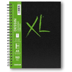 دفتر رسم 18.4*21 -A5 نوت بوك كفر سميك دروونج ديزاين XL سلك 160 غم 120 صفحة