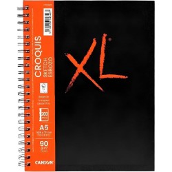 دفتر رسم 18.4 *21 -A5 نوت بوك كفر سميك برتقالي سكتش كروكيوس XL سلك 90 غم 200 صفحة 