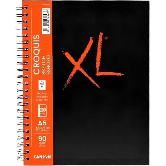 دفتر رسم 18.4 *21 -A5 نوت بوك كفر سميك برتقالي سكتش كروكيوس XL سلك 90 غم 200 صفحة دفتر رسم 18.4 *21 -A5 نوت بوك كفر سميك برتقالي سكتش كروكيوس XL سلك 90 غم 200 صفحة