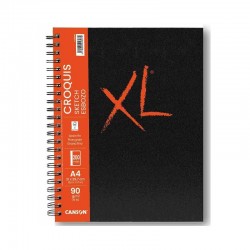 دفتر رسم 29.7*21 -A4 نوت بوك كفر سميك برتقالي سكتش كروكيوس XL سلك 90 غم 200 صفحة 