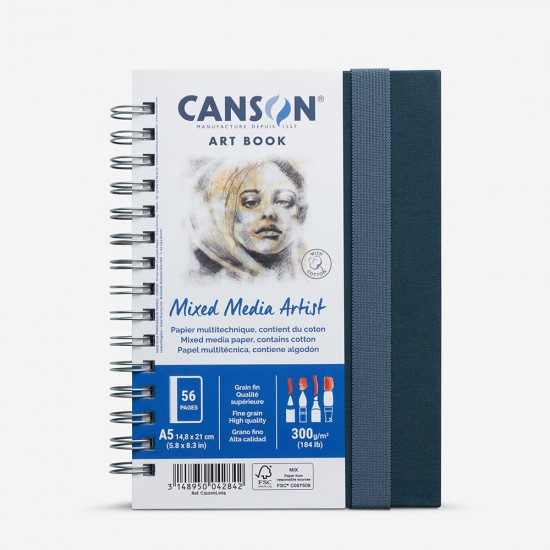 دفتر 18.4*21 -A5 ارت بوك كفر سميك مكس ميديا كولد برس سلك جانبي 300 غم 56 صفحة دفتر 18.4*21 -A5 ارت بوك كفر سميك مكس ميديا كولد برس سلك جانبي 300 غم 56 صفحة