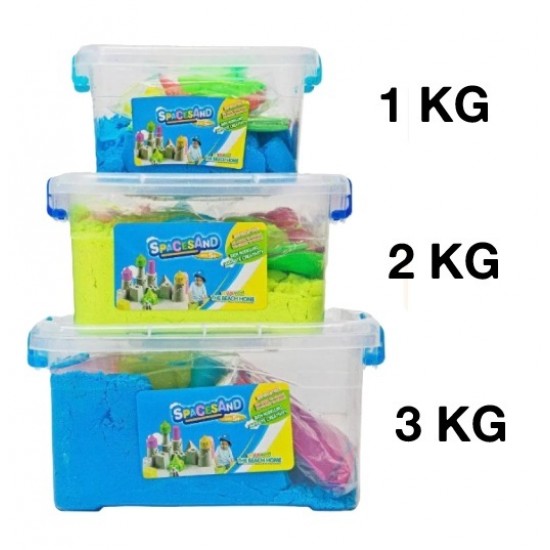 ( 3 kg ) Magic Cotton Sand Play Set with Shaping Tools and Inflatable Mattress 