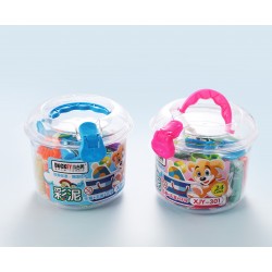 24-color Duckey Play Dough modeling clay + tools: large round bucket with a transparent lid