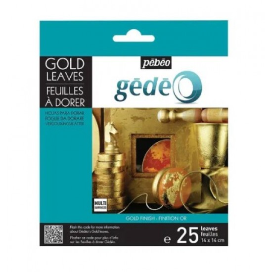 Italian Gold leaf, 25 sheets, size 14*14 Peboe brand for Antiquing ,Arts, Crafts, Decoration ,Resin