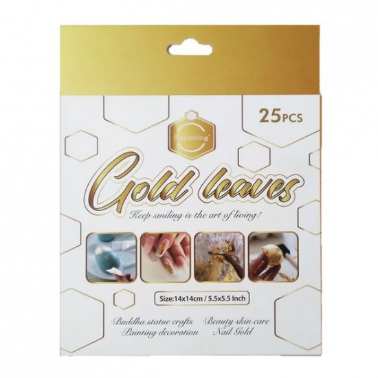 Gold leaf, 25 sheets, size 14*14 for Antiquing ,Arts, Crafts, Decoration ,Resin