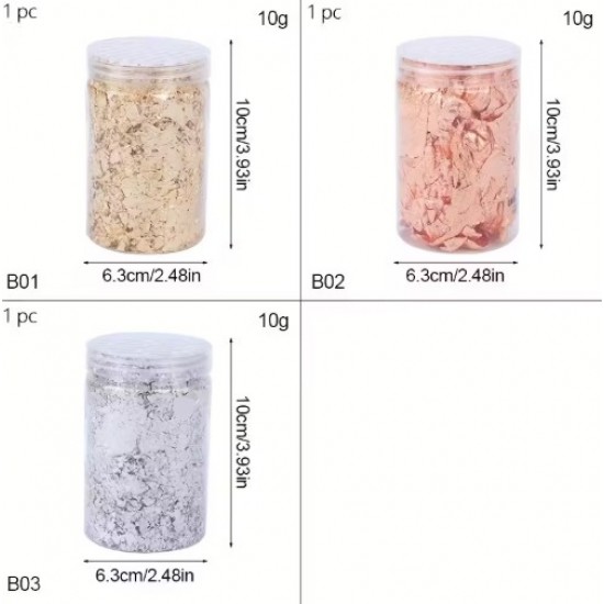 Gold leaf, Flakes 10 Grams, for Antiquing ,Arts, Crafts, Decoration ,Resin