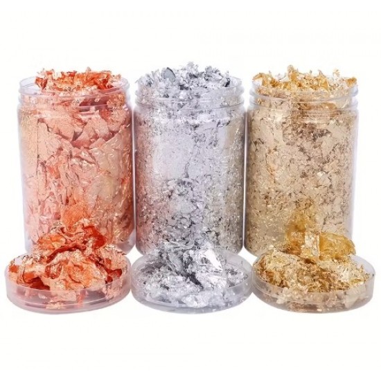 Gold leaf, Flakes 10 Grams, for Antiquing ,Arts, Crafts, Decoration ,Resin