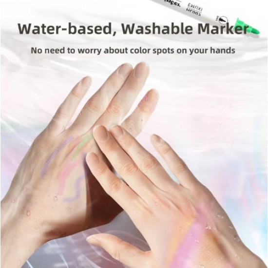 Acrylic markers,24 colors, quick-drying, with a rubber grip, suitable for all surfaces. 