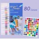 Markers Acrylic 80 colors, quick-drying, with a rubber grip, 