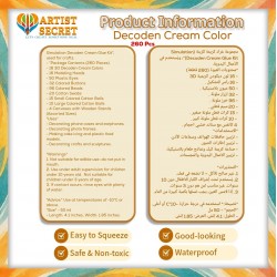 Set of 260 pieces, 16 Colors, 3D Cream Decoden Set of 260 pieces, 16 Colors, 3D Cream Decoden