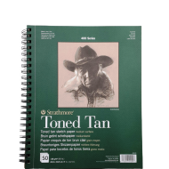Strathmore A4 Pad Toned Tan ( 22.9X30.5 CM x 50 sheets) 118 g/m2 Tan paper color 400 Series Heavyweight Drawing (9*12 IN)