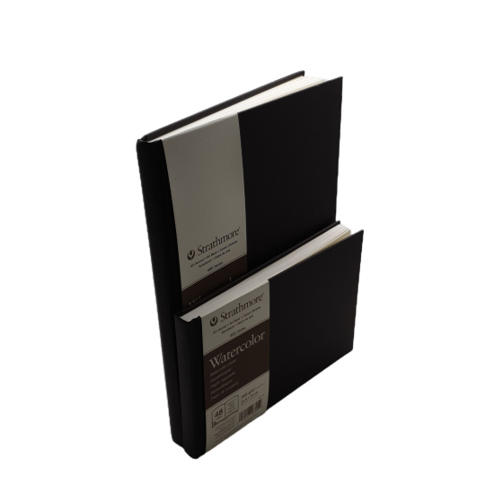 Strathmore A5 hardcover Watercolour (21.6X14 CM x 48 sheets) 300 g/m2 Cold Press natural white paper color 400 Series Heavyweight (5.5*8.5 IN)