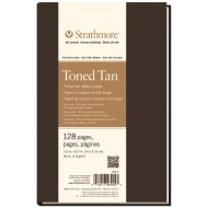 Strathmore A5+ Toned Tan Sketch hardcover (14X21.6 CM x 128 sheets) 89 g/m2 Tan paper color 400 Series Heavyweight (8.5*11 IN)