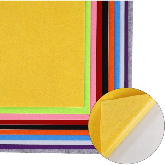 Felt self-adhesive A4 + A3 with Sticker 10 MIX Color fabric for crafts