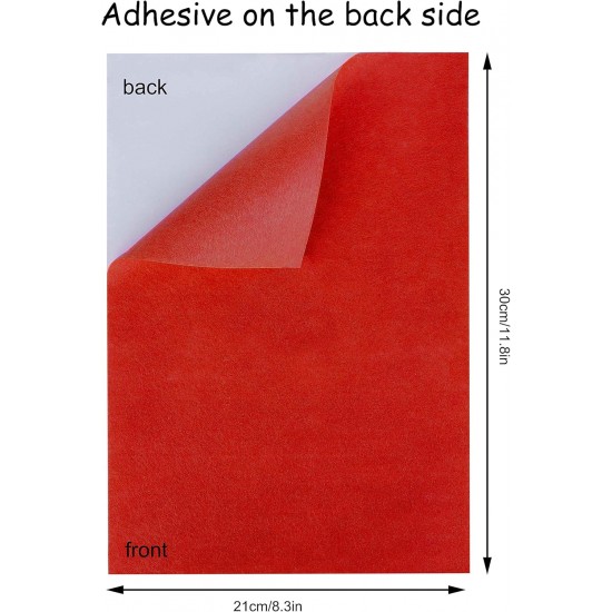 Felt self-adhesive A4 + A3 with Sticker 10 MIX Color fabric for crafts