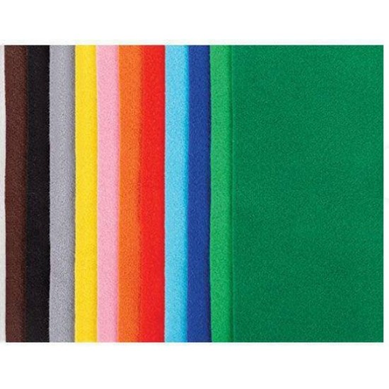Felt self-adhesive A4 + A3 with Sticker 10 MIX Color fabric for crafts