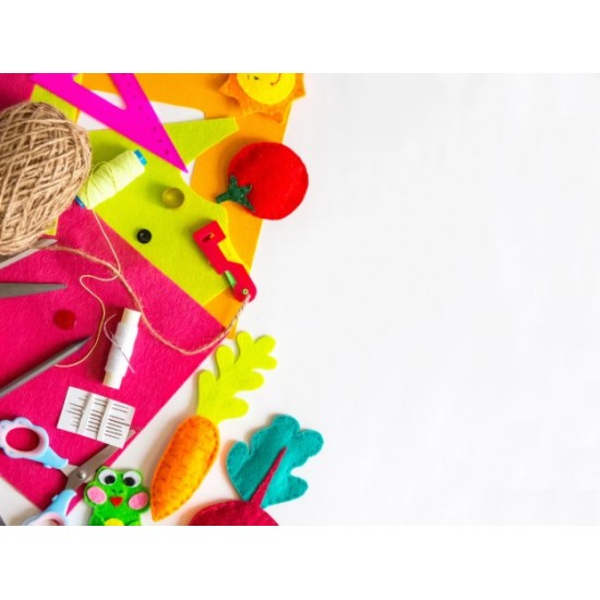 Felt self-adhesive A4 + A3 with Sticker 10 MIX Color fabric for crafts