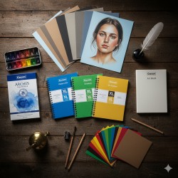 أوراق وكراسات وكرتون الرسم