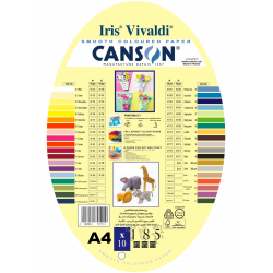 Vivaldi Soft Colored Paper 185 gsm A4 Pack of 10 Sheets 40 Colors CANSON