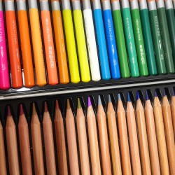 الوان خشبية مائية ٧٢ لون ذو تدرجات رائعة والوان براقة مع فرشاه ماركة هيرو الوان خشبية مائية ٧٢ لون ذو تدرجات رائعة والوان براقة مع فرشاه ماركة هيرو