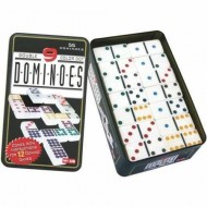 لعبة دومينوز 55 قطعة علبة معدن فاخر