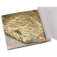 رقائق ذهب ملون مقاس 14*14 سم للتذهيب 8 قطعة